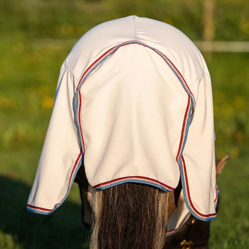 Rambo Petite Hoody Sweet Itch Fly Rug - Sand/Cherry/Peach/Blue