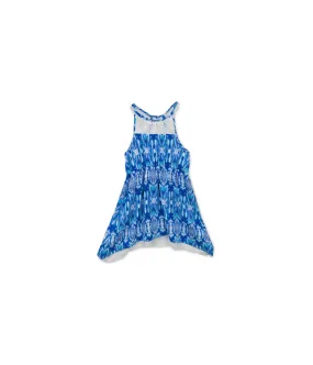 Rare Editions Girls Ikat Lace Tank Dress