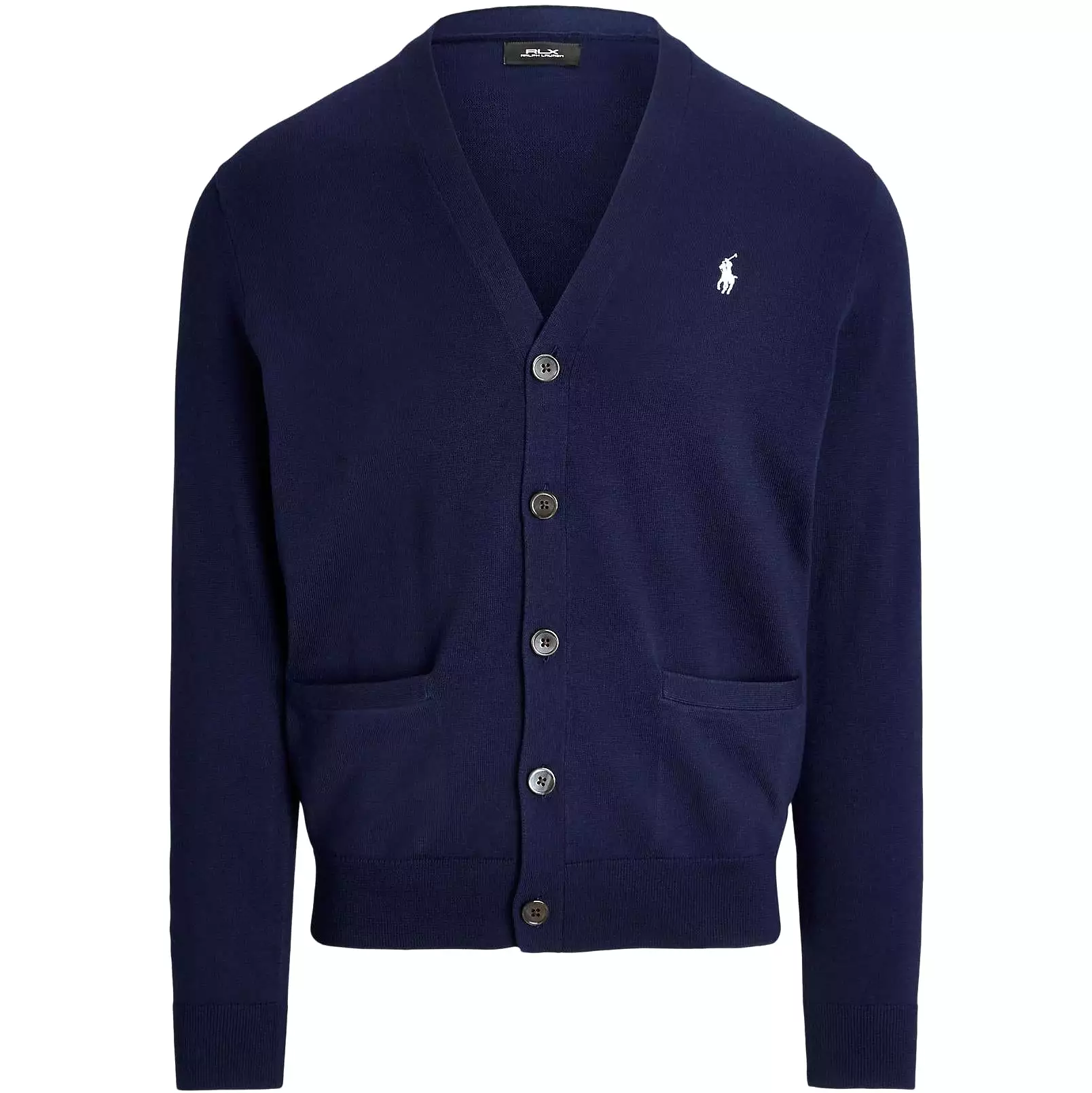 RLX Classic Fit Double Knit Cardigan Refined Navy - SS24