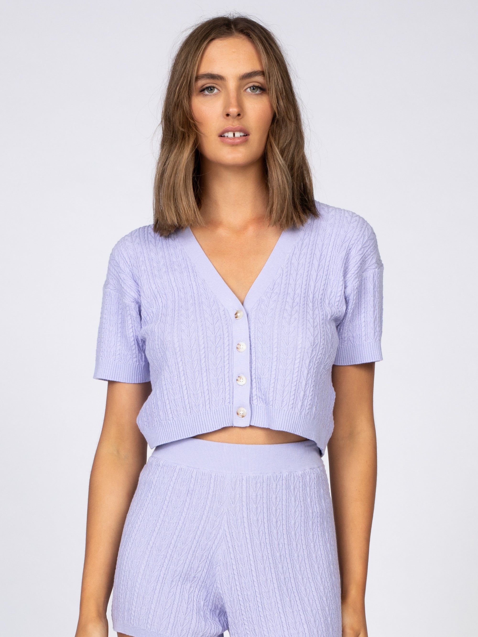 Rusty USA Lila Knitted Top Lavender