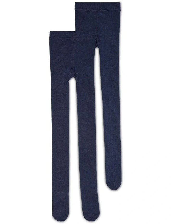 School Tights 2 Pack in Navy