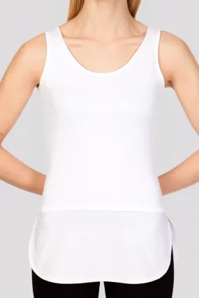 SkinnyShirt Tank Tails White