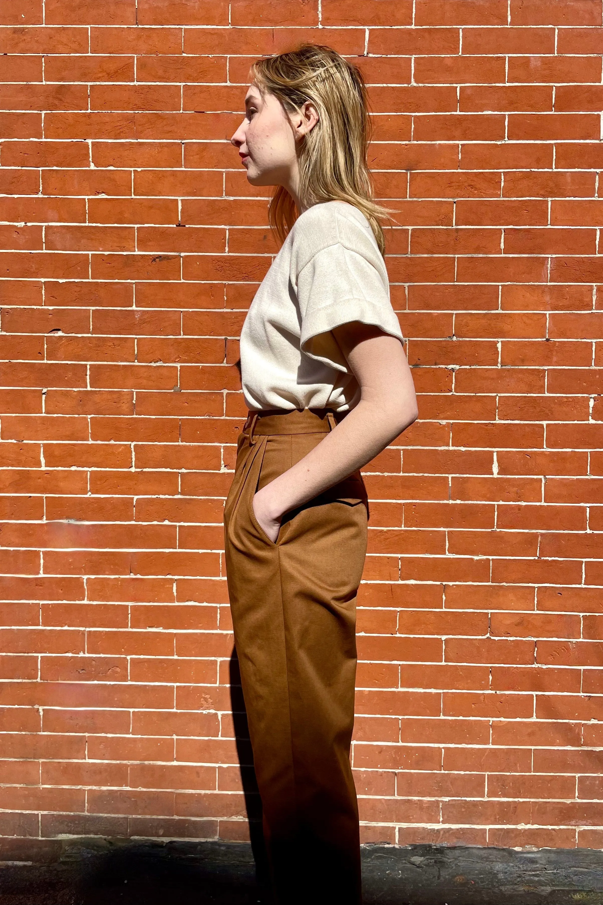 Sophia Pant in Cotton Twill