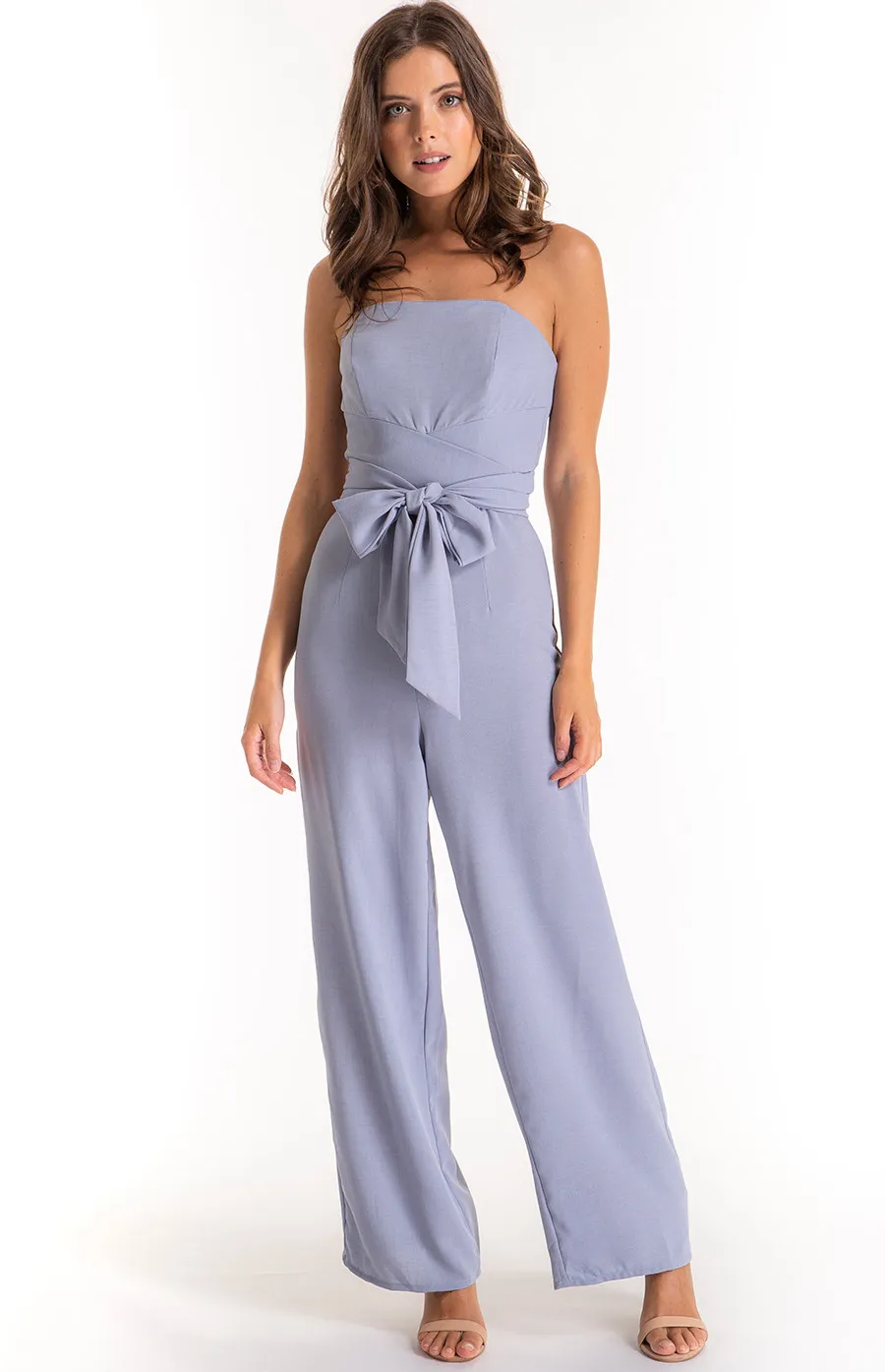 Strapless Wrap Style Belt Jumpsuit (SJP332A) 