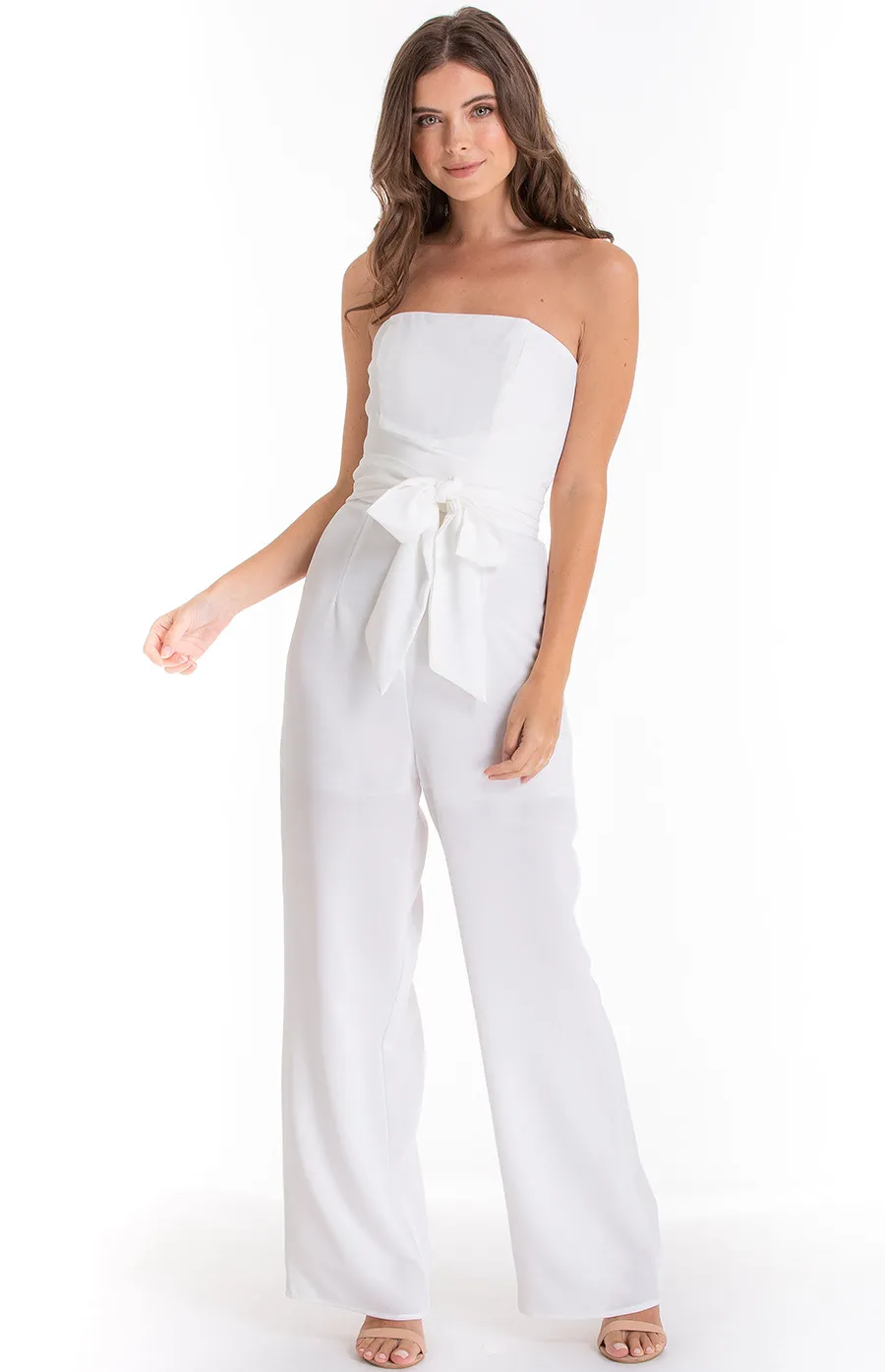 Strapless Wrap Style Belt Jumpsuit (SJP332A) 