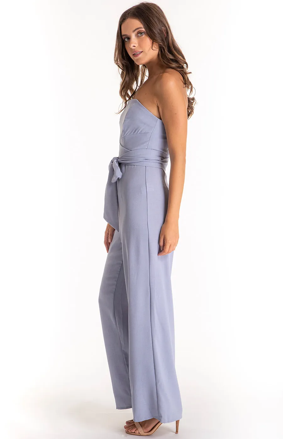 Strapless Wrap Style Belt Jumpsuit (SJP332A) 