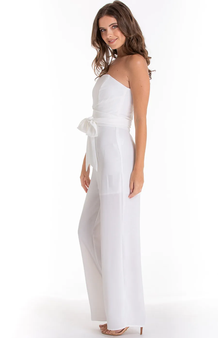 Strapless Wrap Style Belt Jumpsuit (SJP332A) 