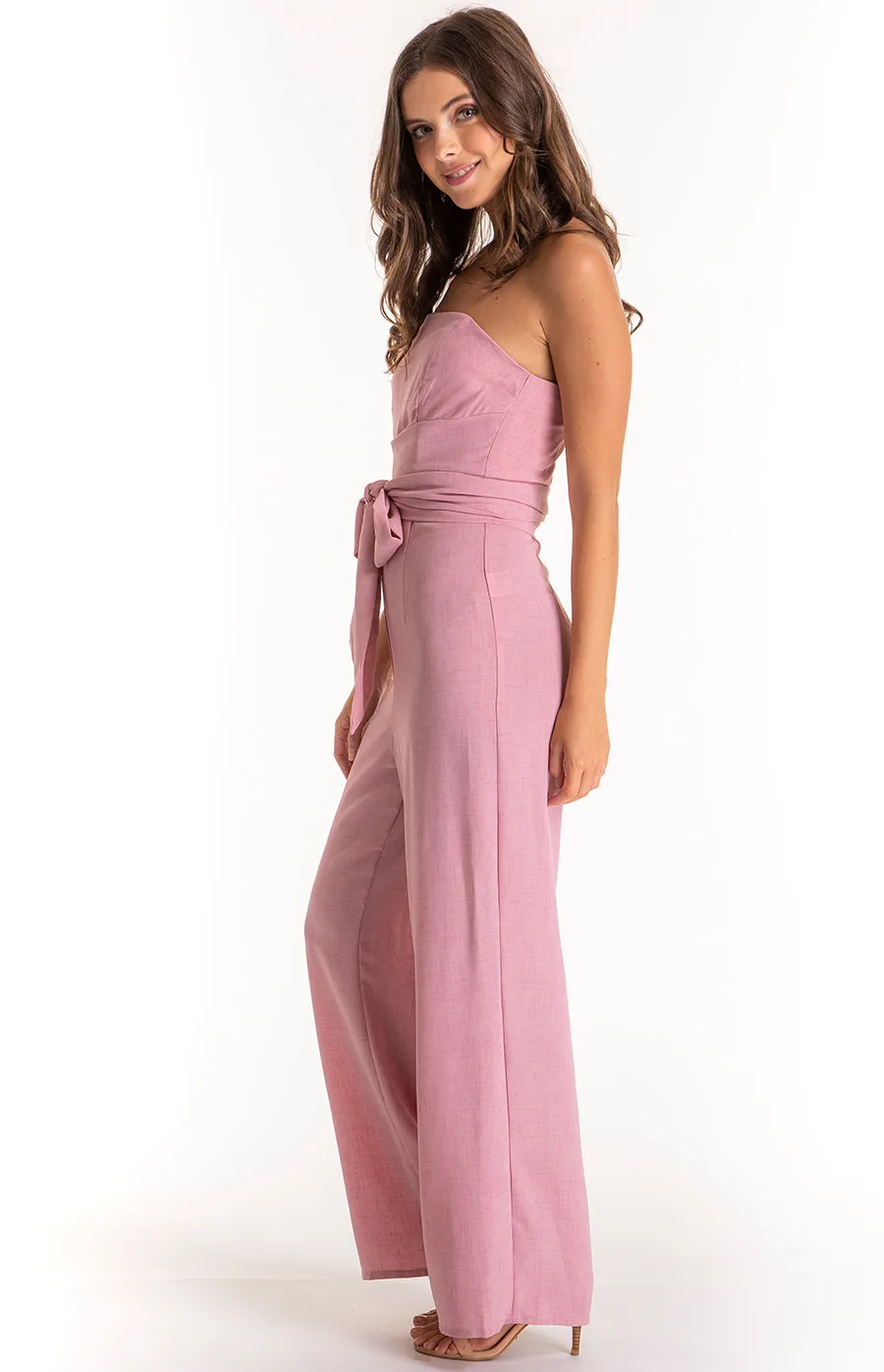 Strapless Wrap Style Belt Jumpsuit (SJP332A) 