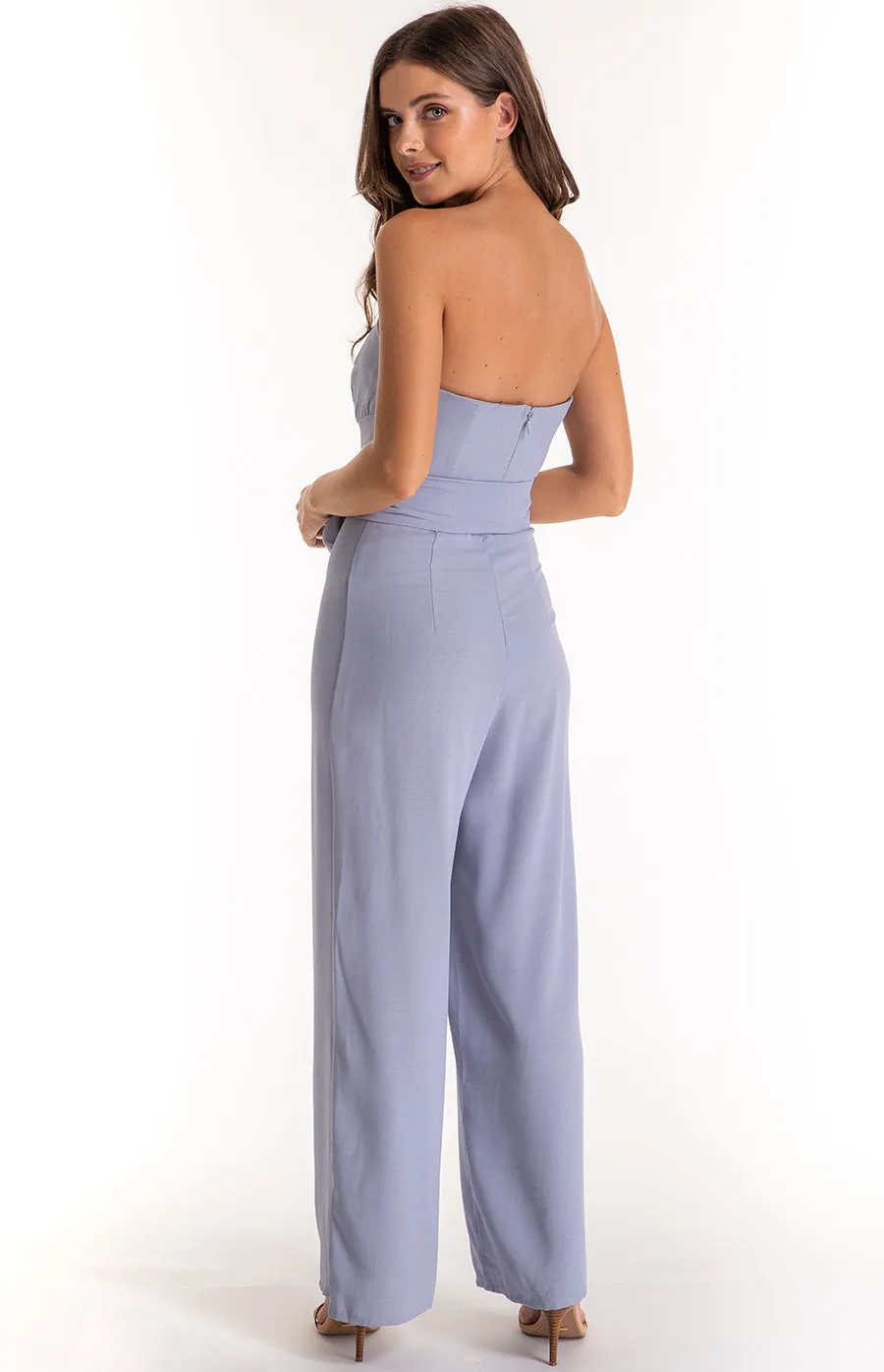 Strapless Wrap Style Belt Jumpsuit (SJP332A) 