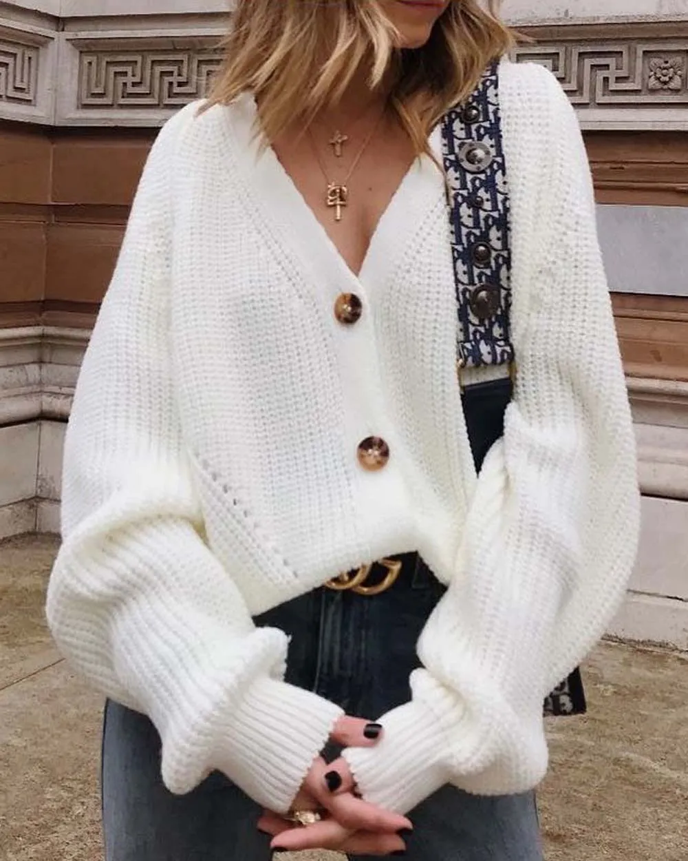 Tahoe Knit Sweater in White