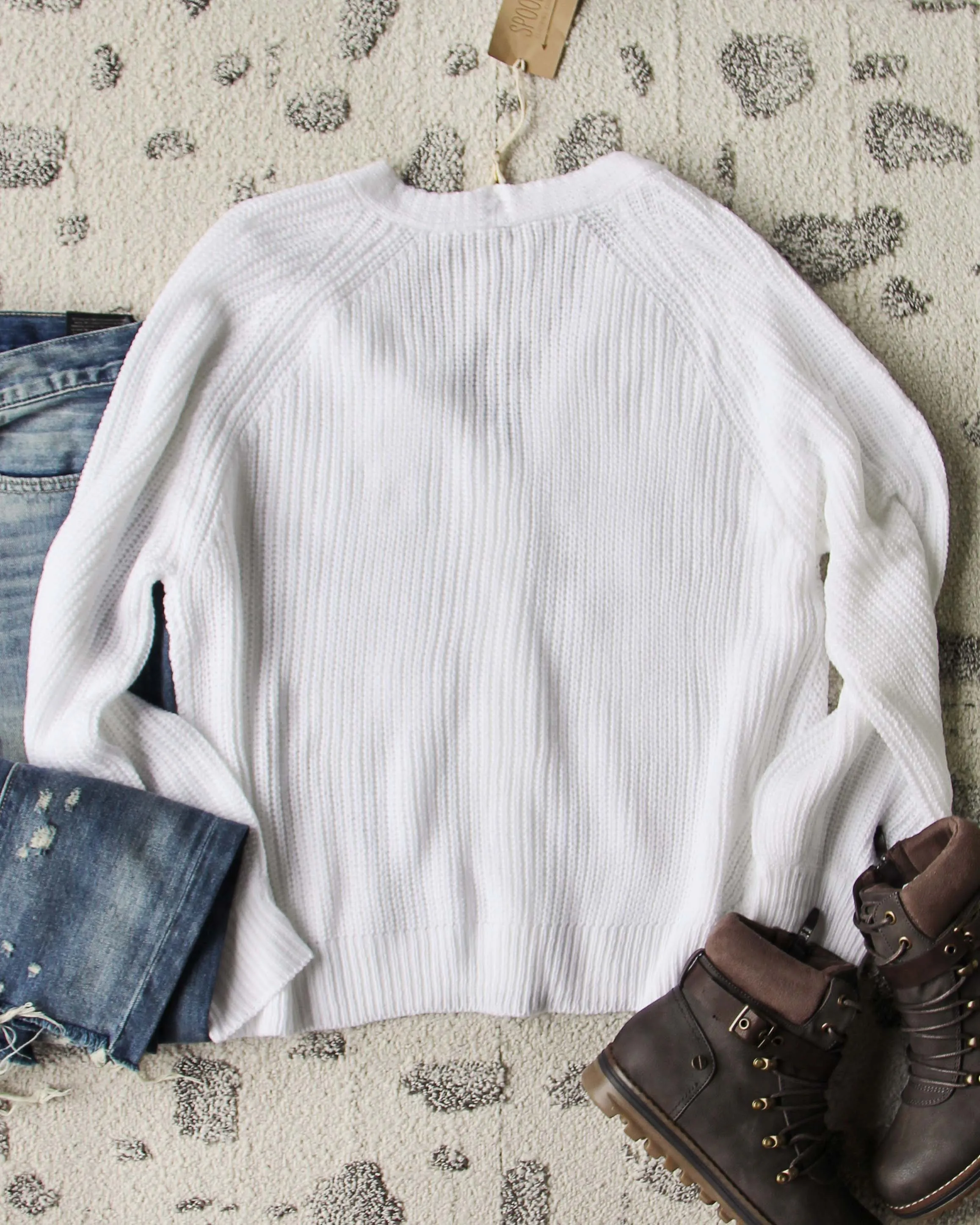 Tahoe Knit Sweater in White