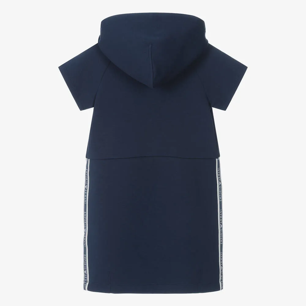 Teen Girls Navy Blue Cotton Dress