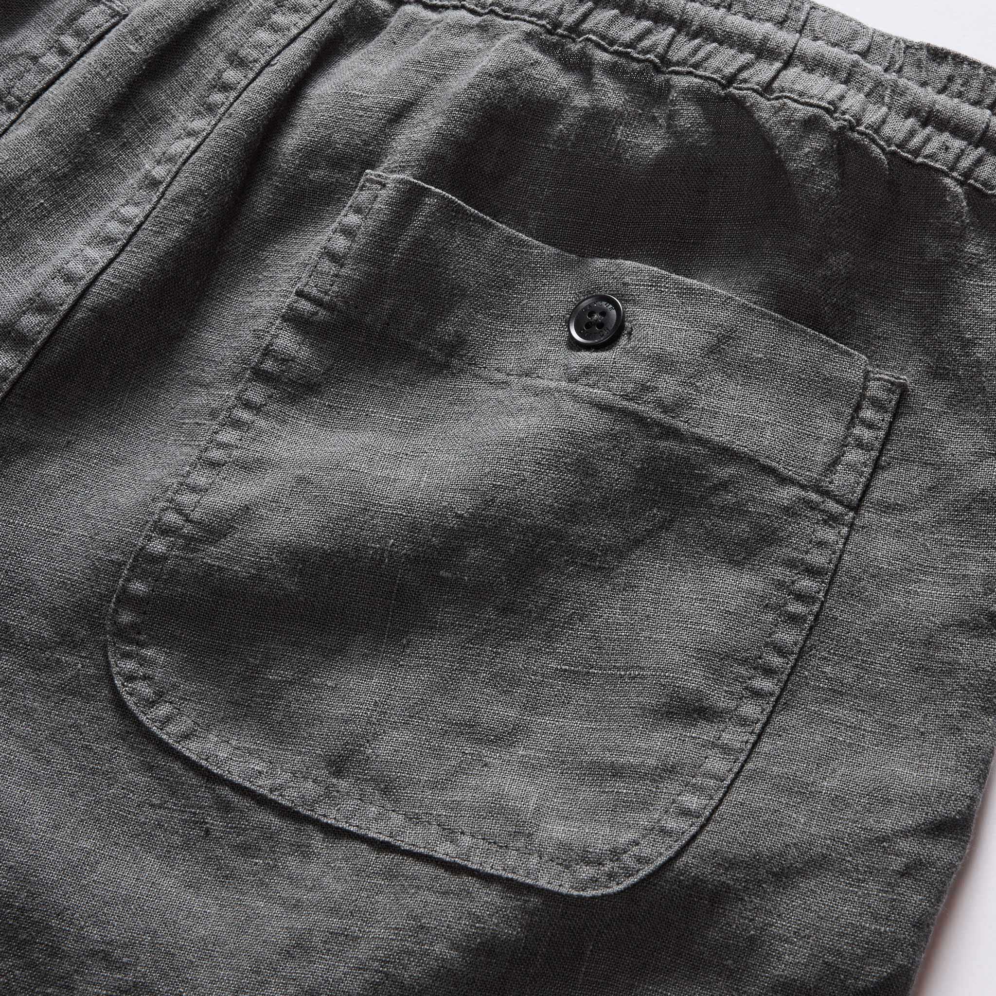 The Apres Short in Faded Black Hemp