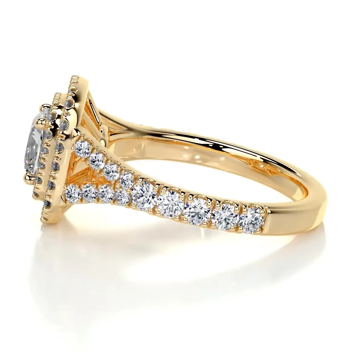 Tina Diamond Engagement Ring -18K Yellow Gold