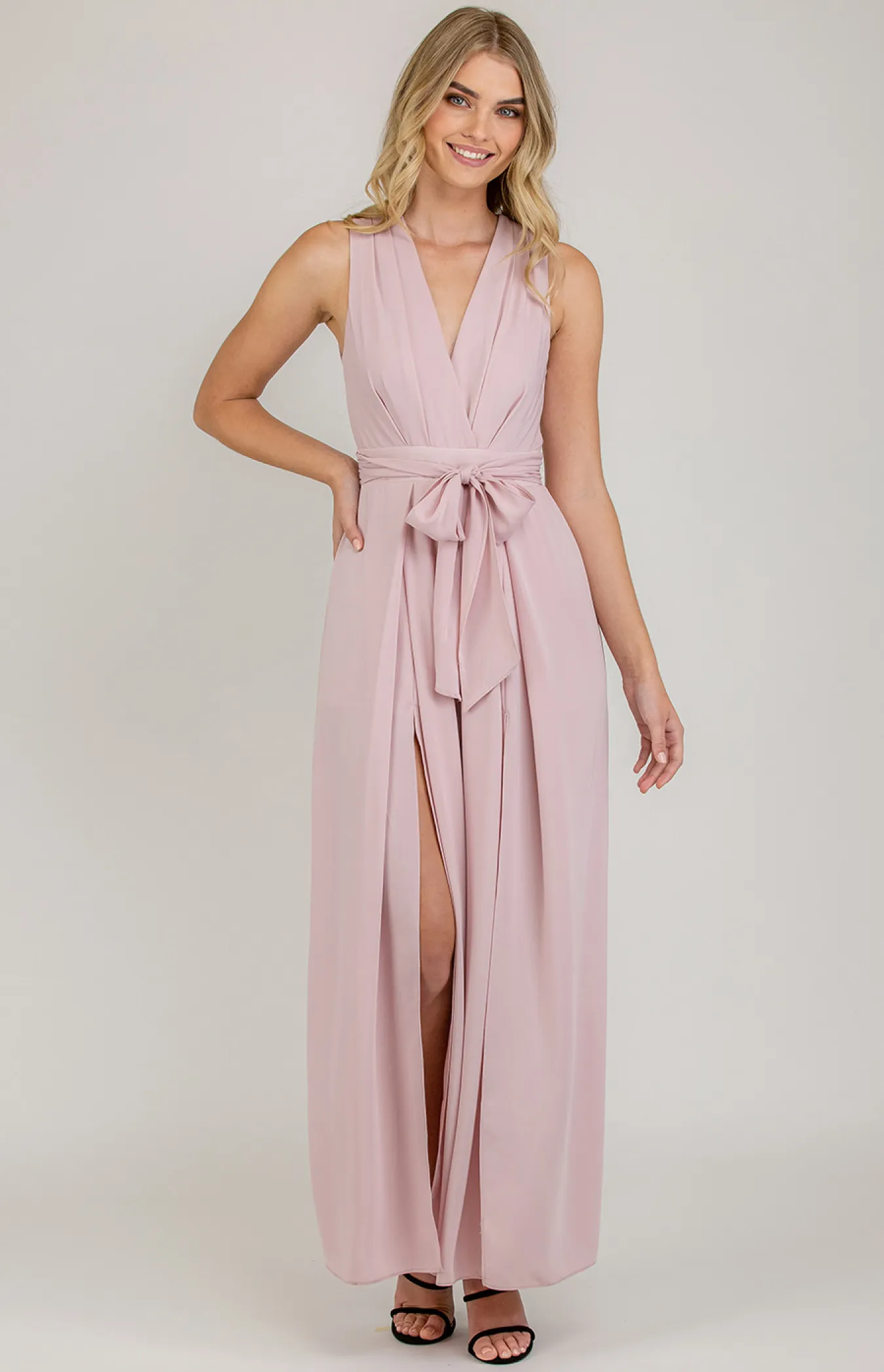 V-neckline Jumpsuit with Split Leg detail (SJP377A)