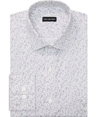 Van Heusen Men's Long Sleeve Regular Fit Paisley Print Shirt