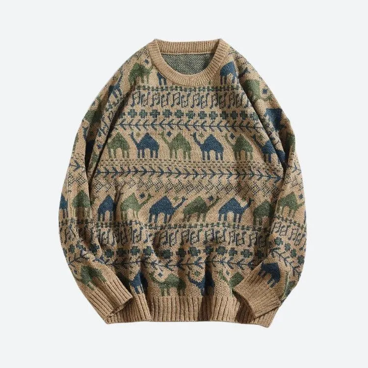 Vintage Camel Knitted Sweater