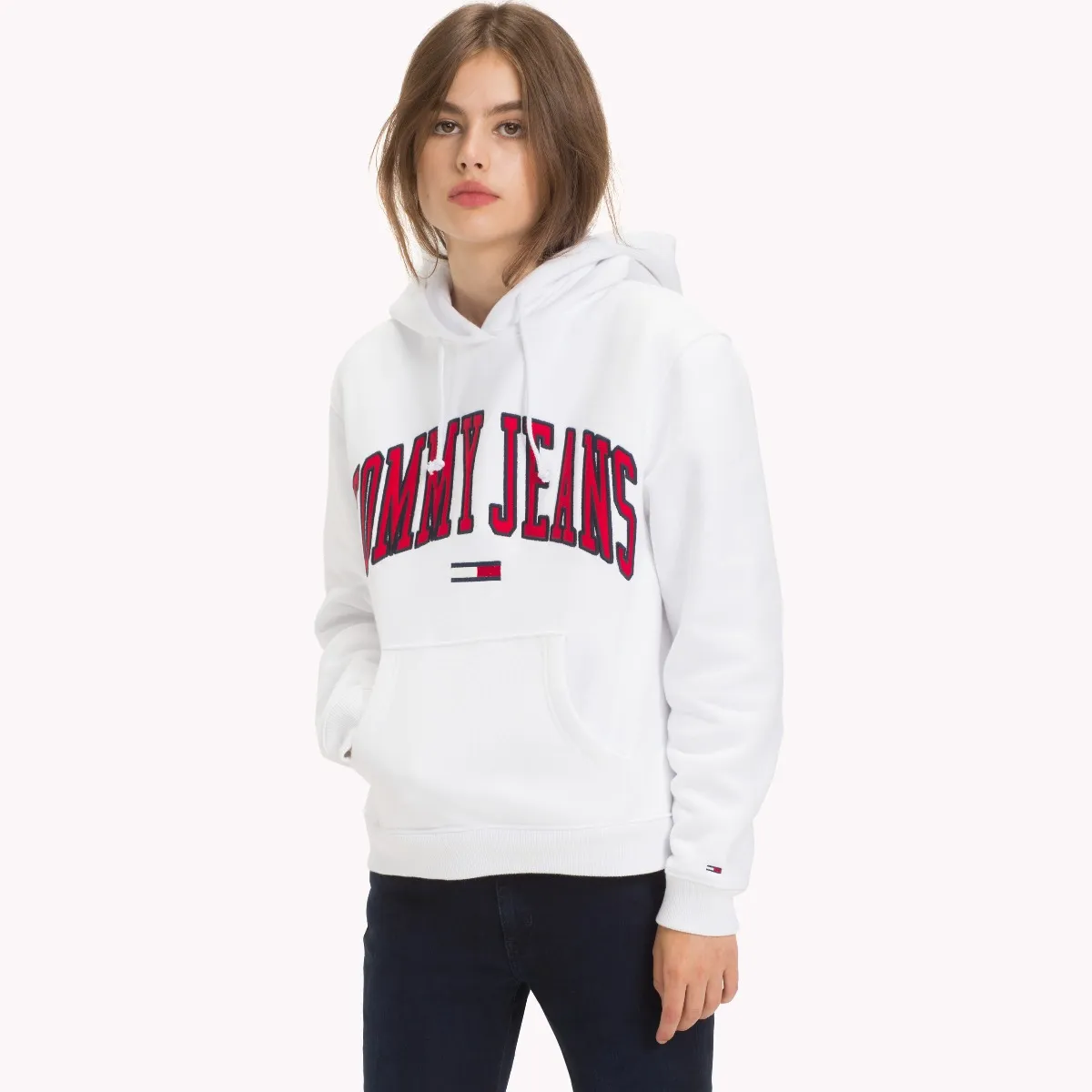 White Tommy Classics Drawstring Hoody | Sweatshirts & Hoodies | Tommy Hilfiger