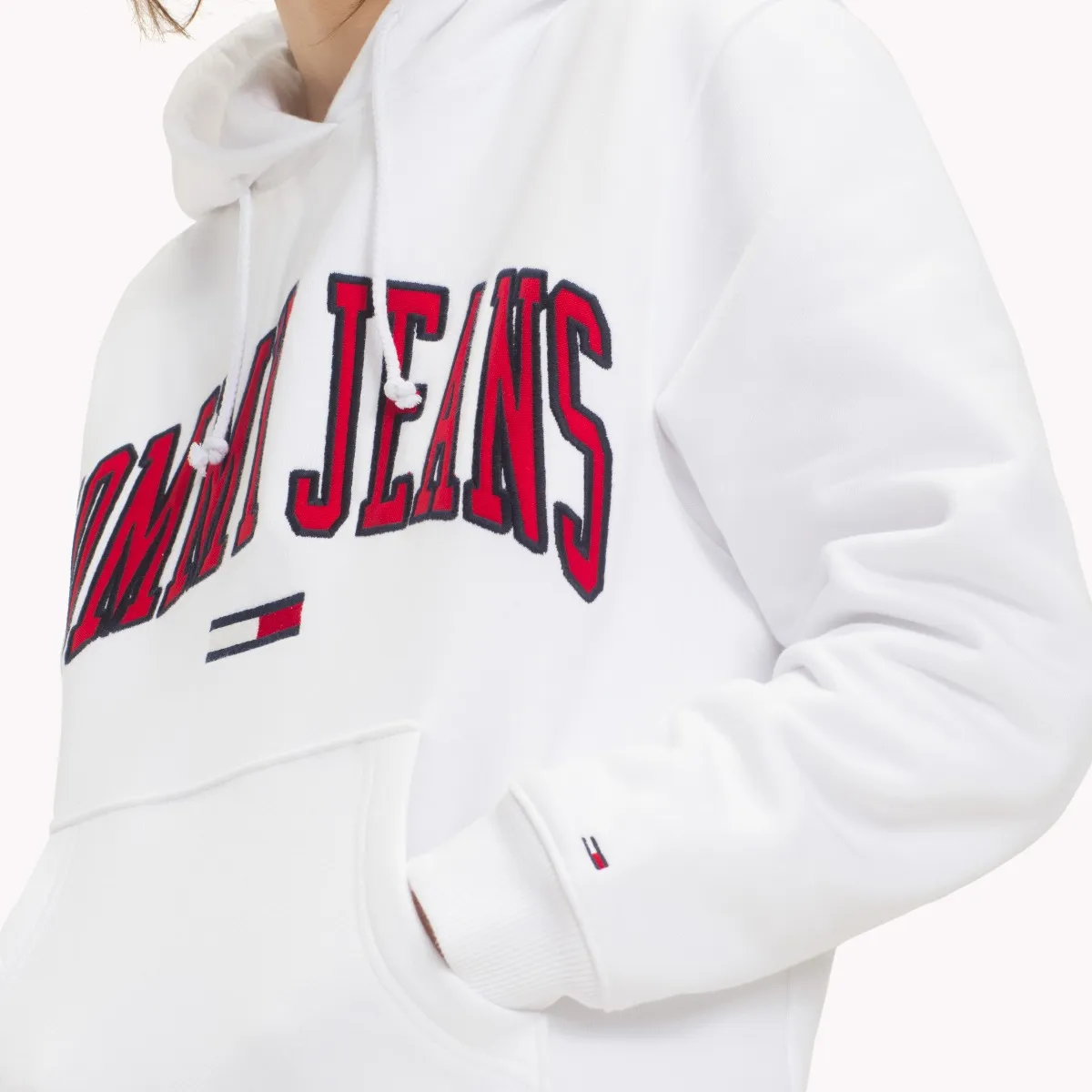 White Tommy Classics Drawstring Hoody | Sweatshirts & Hoodies | Tommy Hilfiger