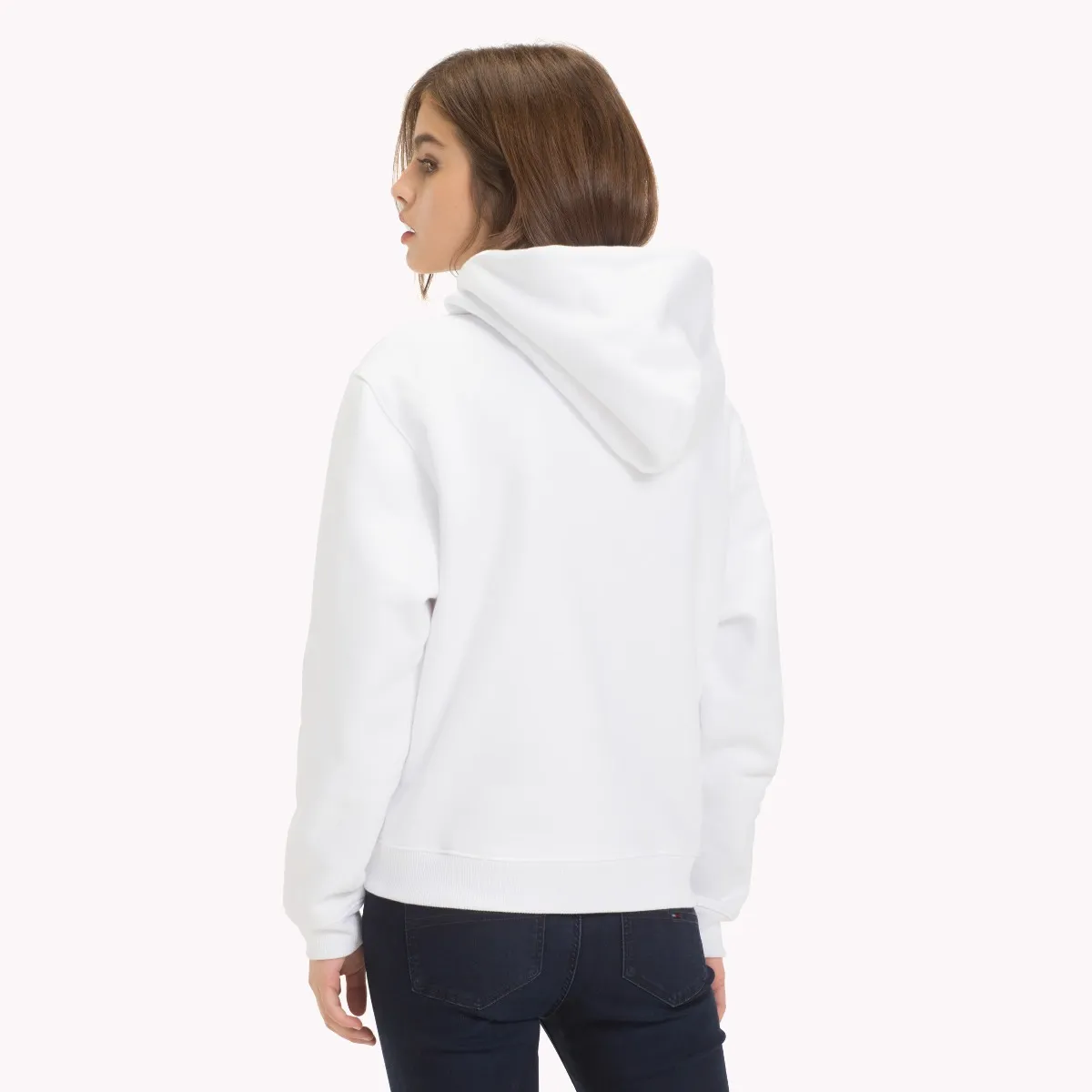 White Tommy Classics Drawstring Hoody | Sweatshirts & Hoodies | Tommy Hilfiger