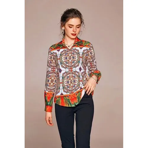 Women's Long Sleeve Blouses Casual Printing