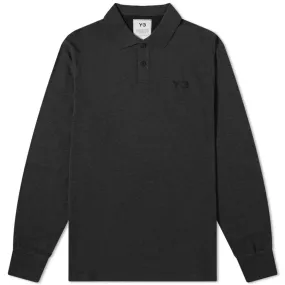 Y-3 Long Sleeve Classic Pique PoloCharcoal Melange