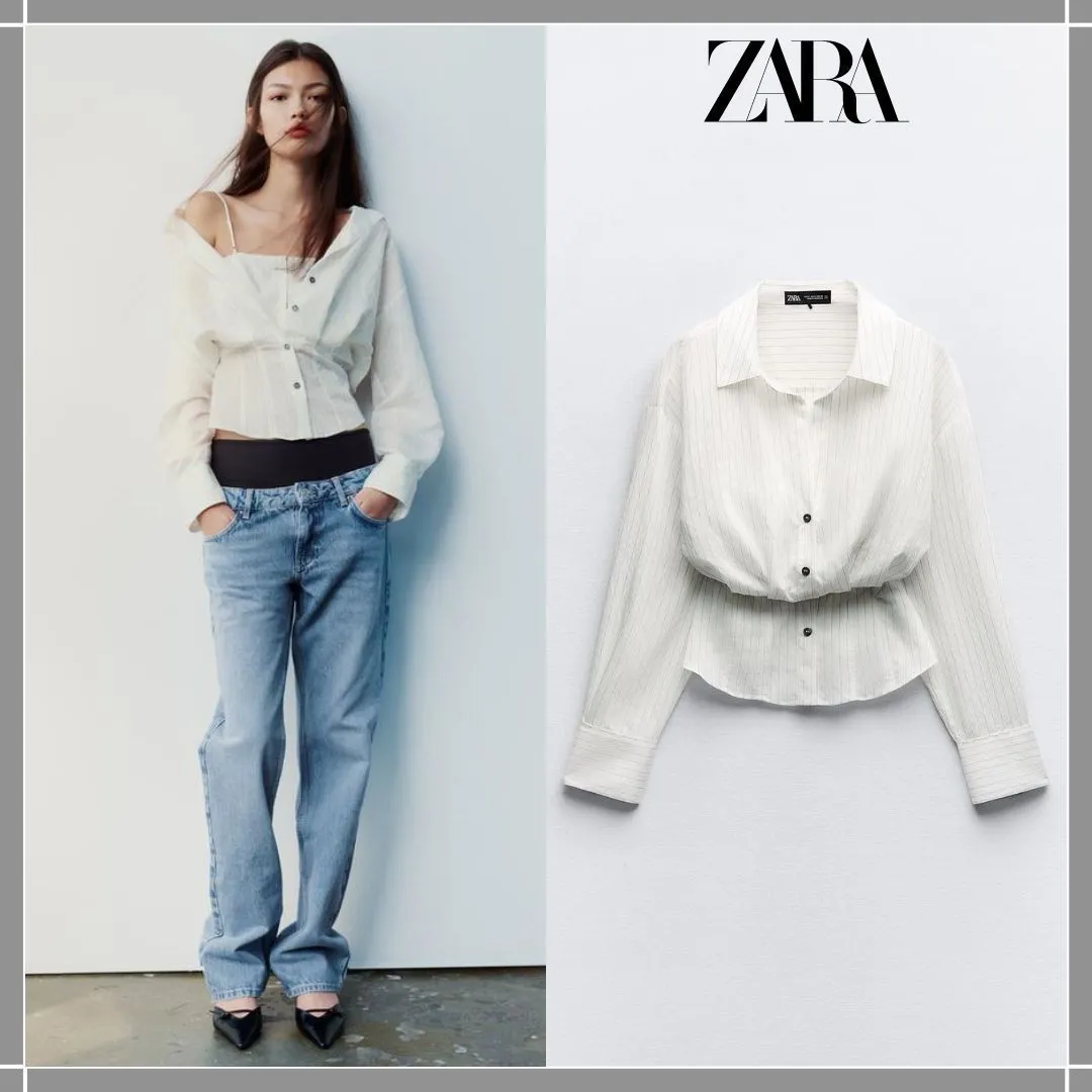 ZARA  |TAILORED STRIPED SHIRT